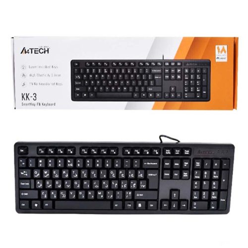 کیبورد سیم دار ایفورتک مدل A4TECH KK3